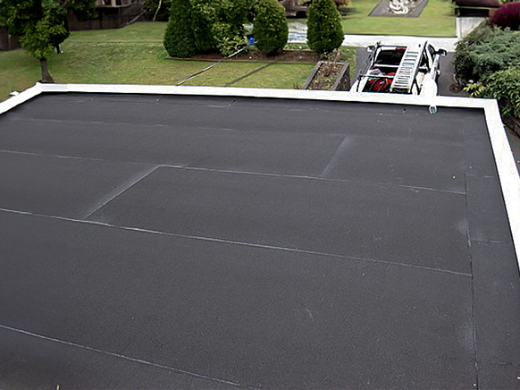 Flat roof surface installation