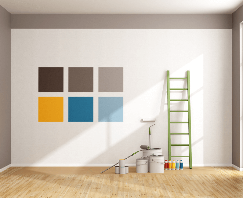 Paint color samples and planning